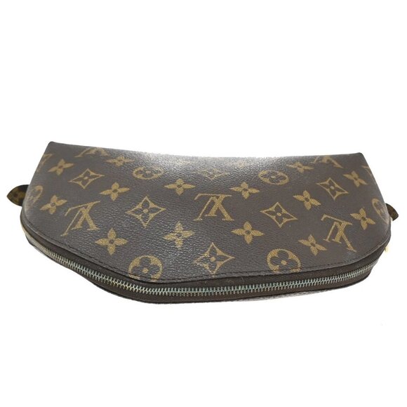 LOUIS VUITTON Trousse Demi Ronde Pouch Monogram Leather Brown M47520 04KB257 - Picture 5 of 16